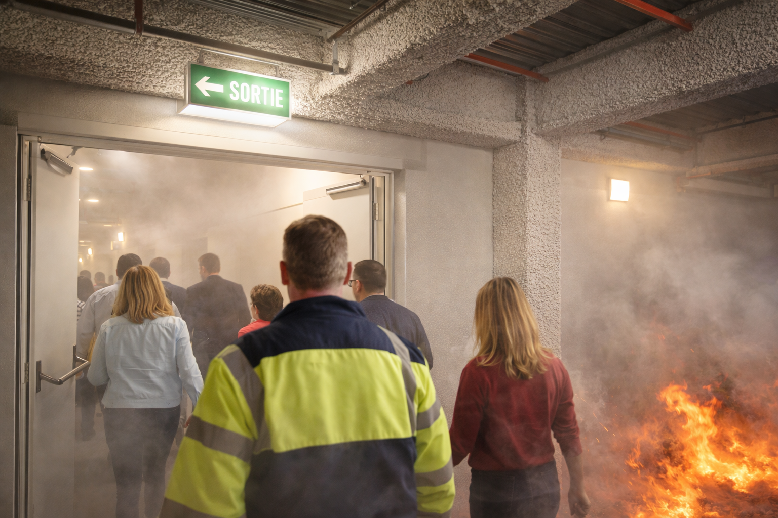 Sécurisation de l'évacuation incendie par protection passive