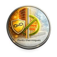 Suppression des ponts thermiques par flocage continu