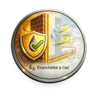 Étanchéité à l'air du bâtiment par isolation projetée