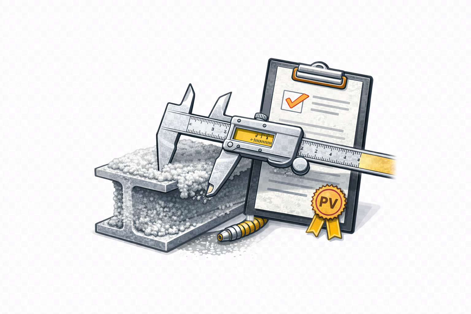 Contrôle d'épaisseur du flocage et validation de conformité