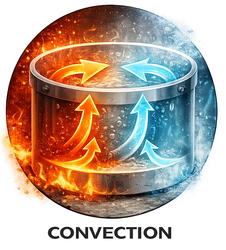 Phénomène de convection thermique - Circulation de l'air