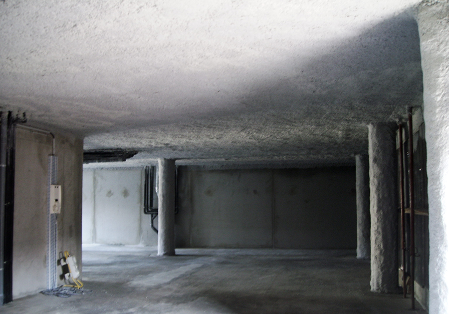 Application de flocage acoustique en parking