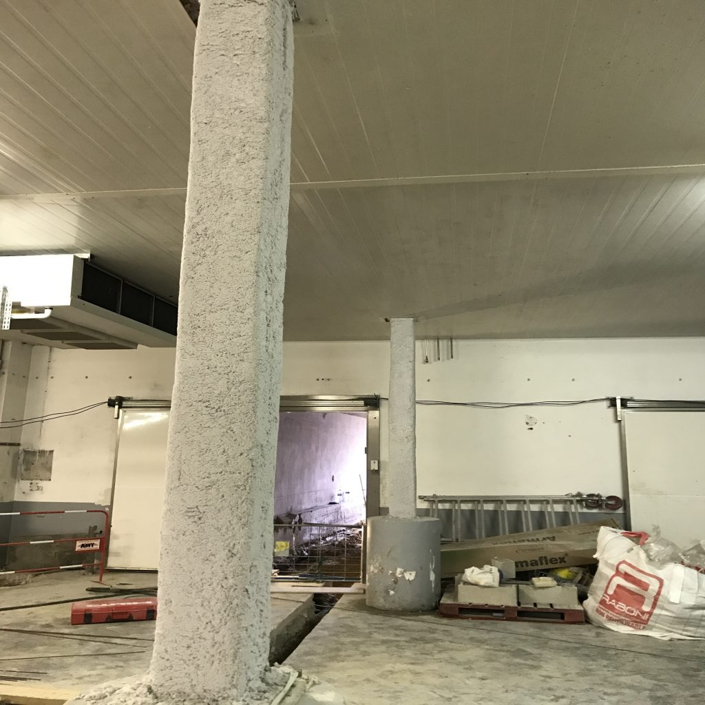 Exemple de réalisation flocage - protection structures