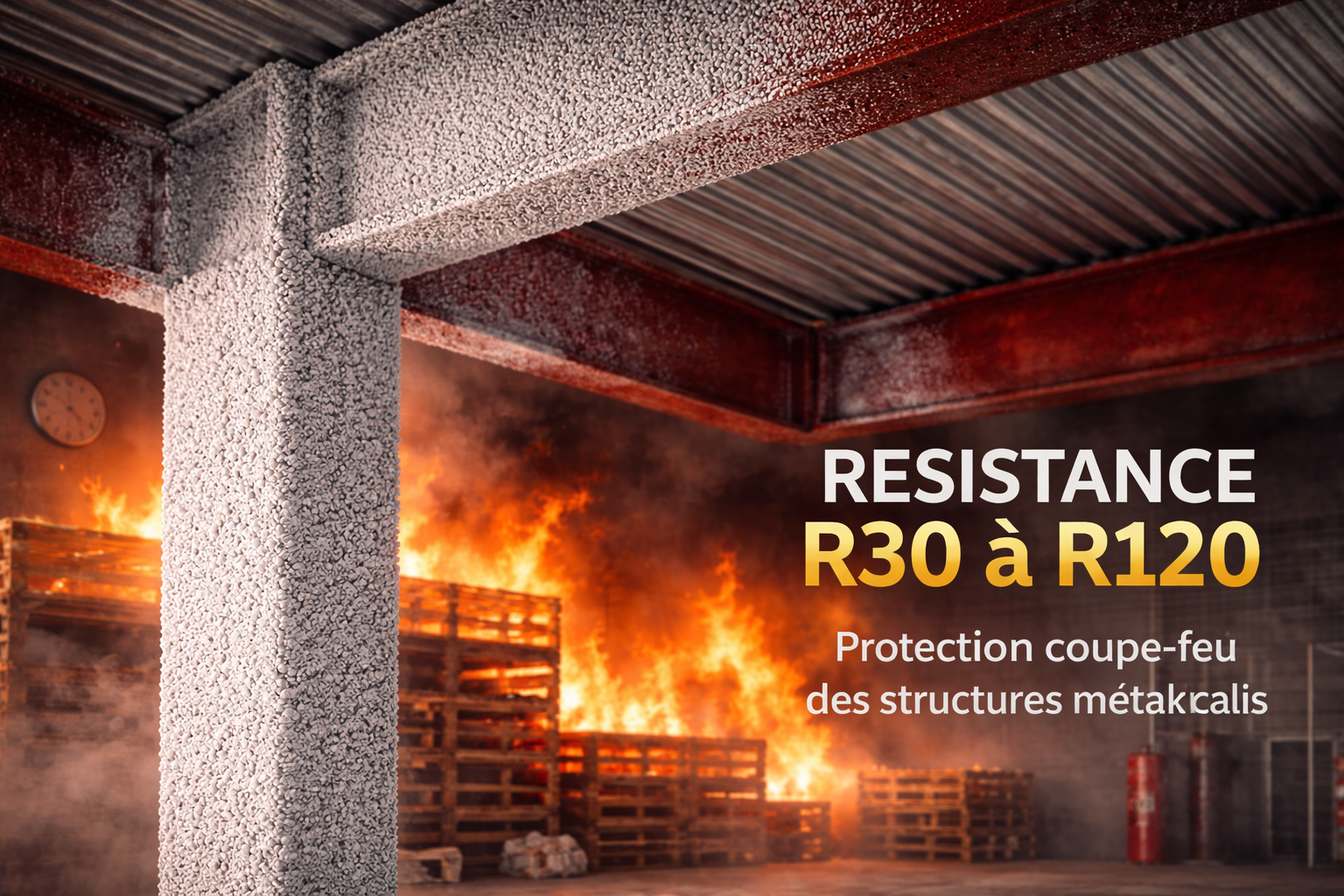 protection incendie structure acier entrepôt